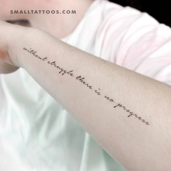 Without Struggle There Is No Progress Temporary Tattoo (Set of 3)