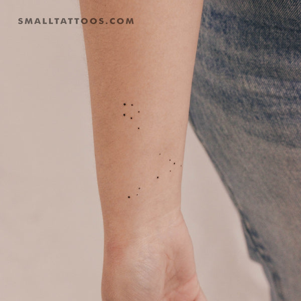 Minimalist Pisces Constellation Temporary Tattoo (Set of 3)