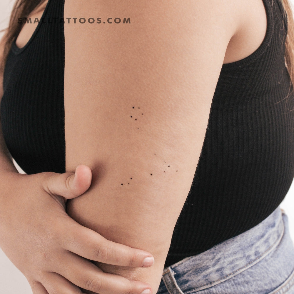 Minimalist Pisces Constellation Temporary Tattoo (Set of 3)