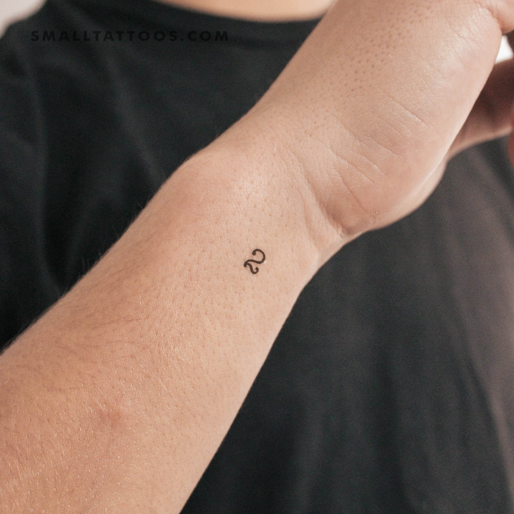 Tatuaje temporal del número 2 (juego de 3)