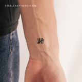 Tally Marks Temporary Tattoo (Set of 3)