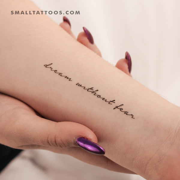 Dream Without Fear Temporary Tattoo (Set of 3)