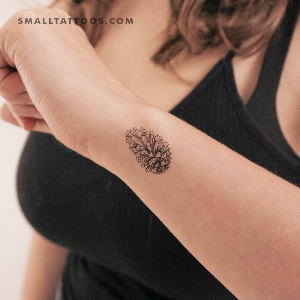 Conifer Cone Temporary Tattoo (Set of 3)