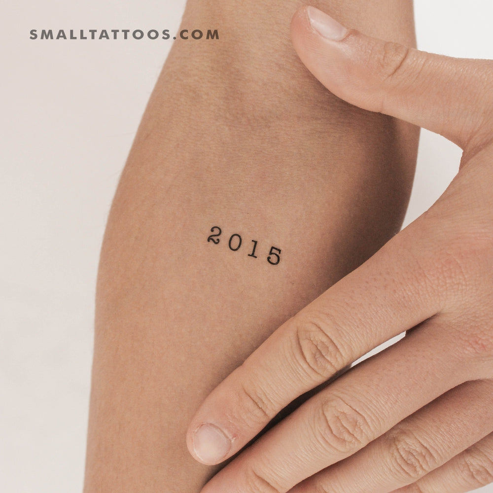 2015 Birth Year Temporary Tattoo (Set of 3)