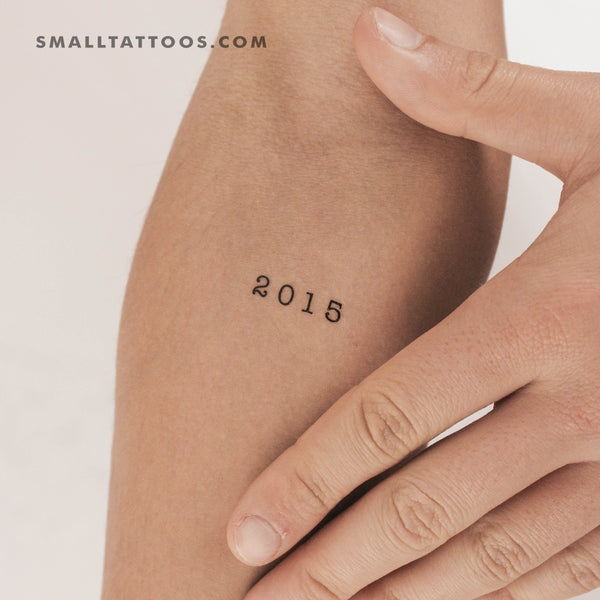 2015 Birth Year Temporary Tattoo (Set of 3)