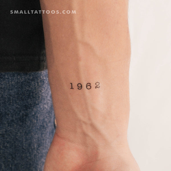 1962 Birth Year Temporary Tattoo (Set of 3)