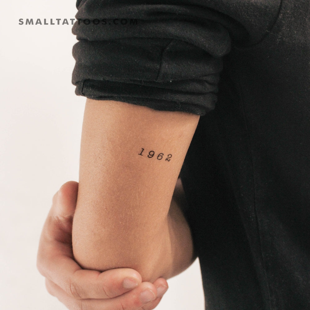 Tatuaje temporal del año de nacimiento 1962 (juego de 3)