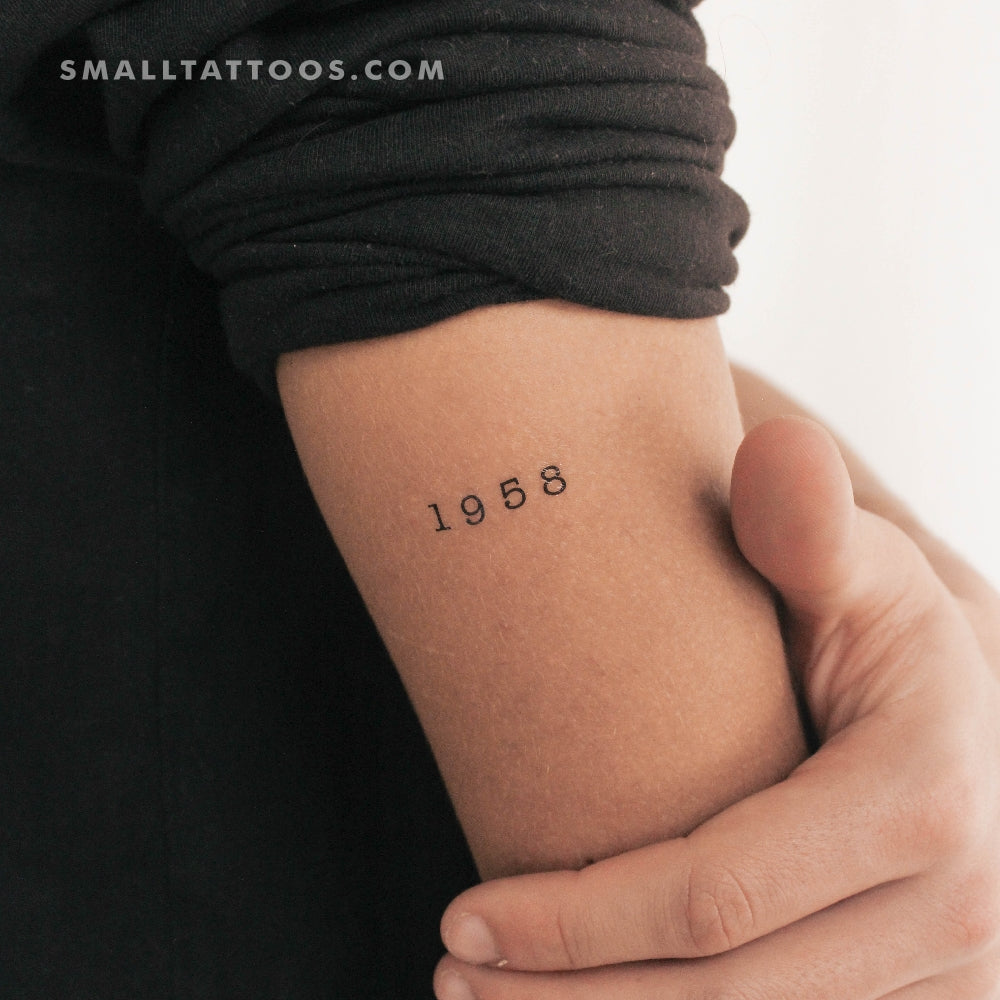 Tatuaje temporal del año de nacimiento 1958 (juego de 3)