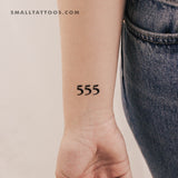 555 Angel Number Temporary Tattoo