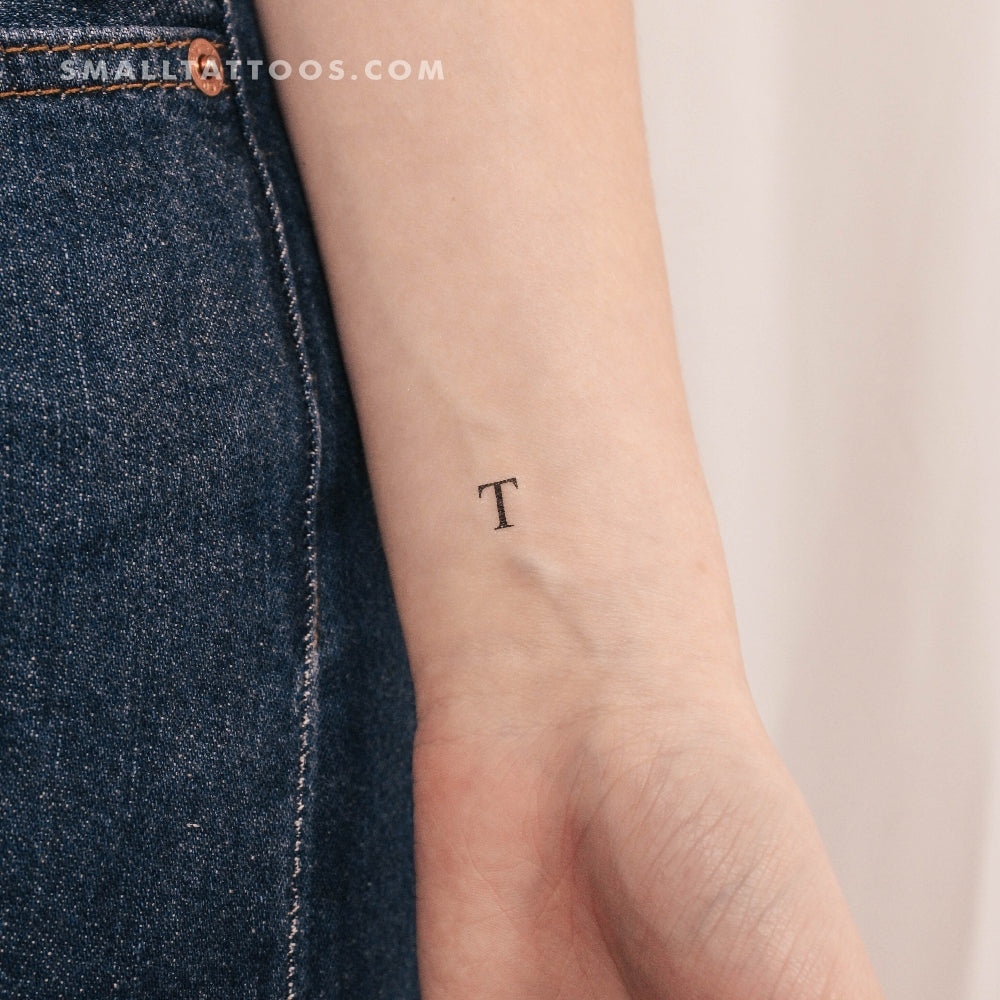Uppercase Tau Temporary Tattoo (Set of 3)