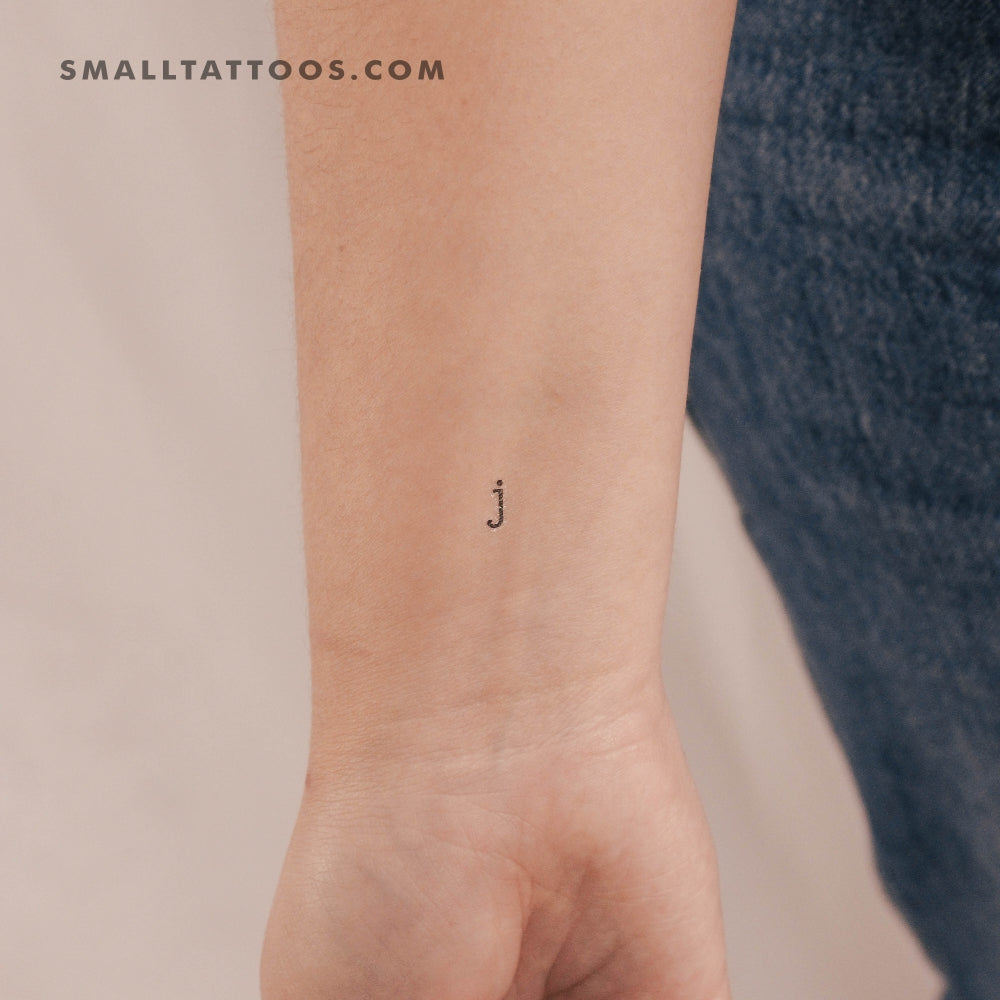 J Lowercase Typewriter Letter Temporary Tattoo (Set of 3)