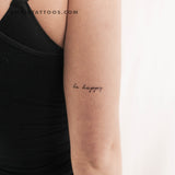 Be Happy Temporary Tattoo (Set of 3)