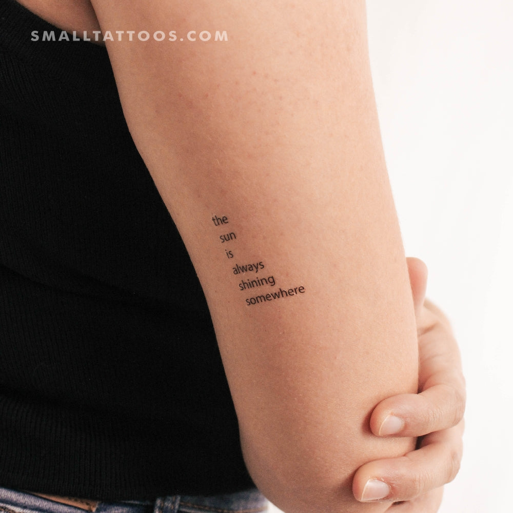 Tatuaje temporal "El sol siempre brilla en algún lugar" (juego de 3)