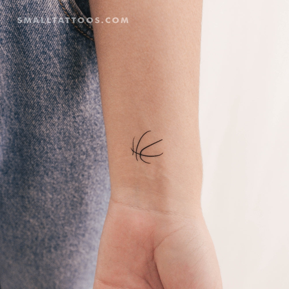 Basketball Temporary Tattoo (Set of 3) – Small Tattoos