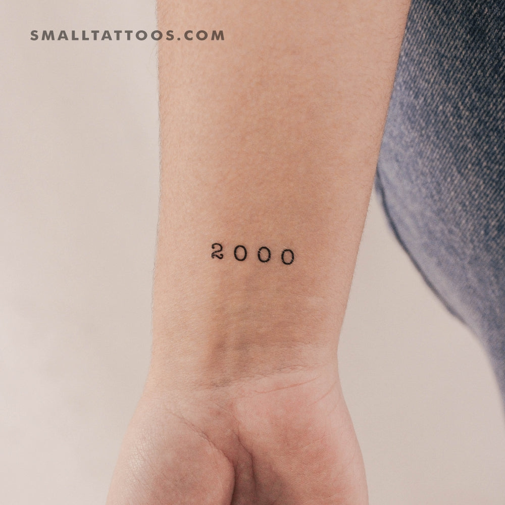 Tatuaje temporal del año de nacimiento 2000 (juego de 3)