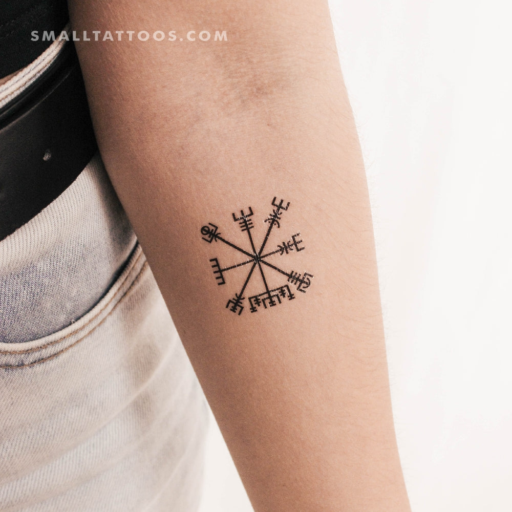 Tatuaje Temporal Vegvísir (Juego de 3)