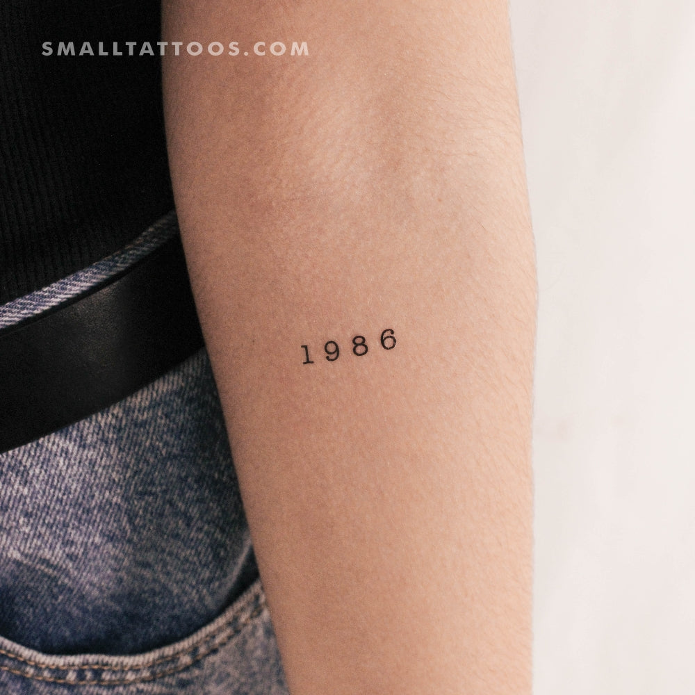 Tatuaje temporal del año de nacimiento 1986 (juego de 3)