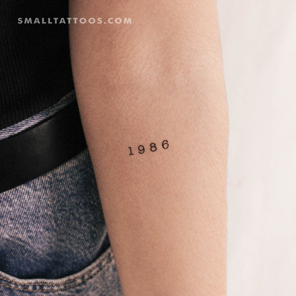 1986 Birth Year Temporary Tattoo (Set of 3)