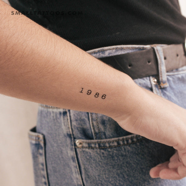 1986 Birth Year Temporary Tattoo (Set of 3)