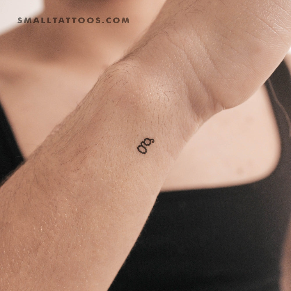 G Lowercase Typewriter Letter Temporary Tattoo (Set of 3)