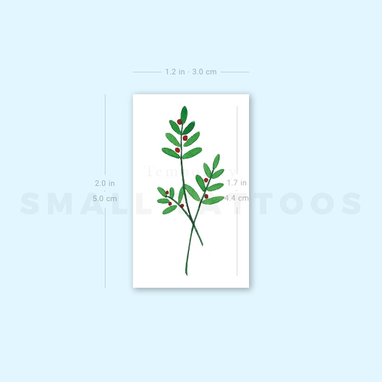 Berry Branch Temporary Tattoo by Zihee (Set of 3)