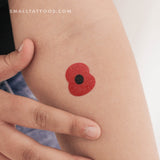 Remembrance Poppy Temporary Tattoo - Set of 3