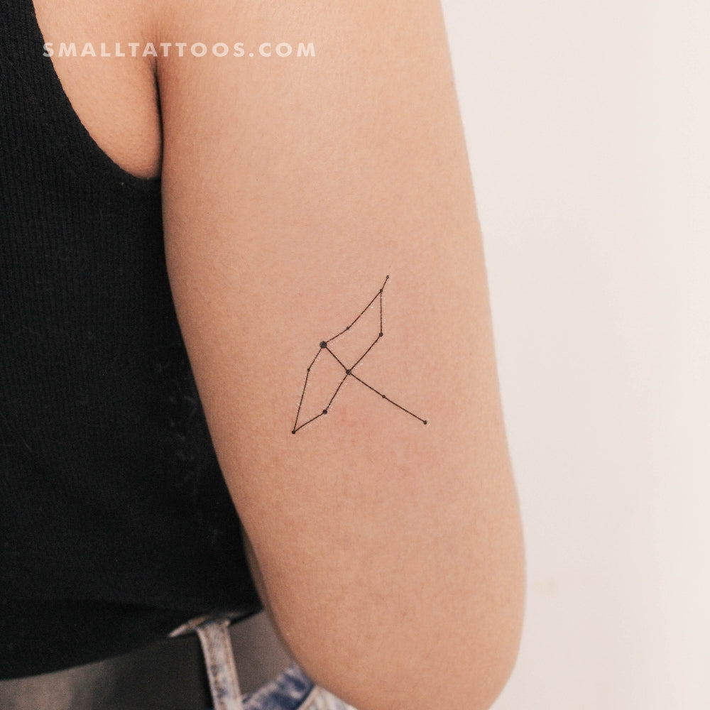 Tatuaje temporal de la constelación del Cisne - Juego de 3