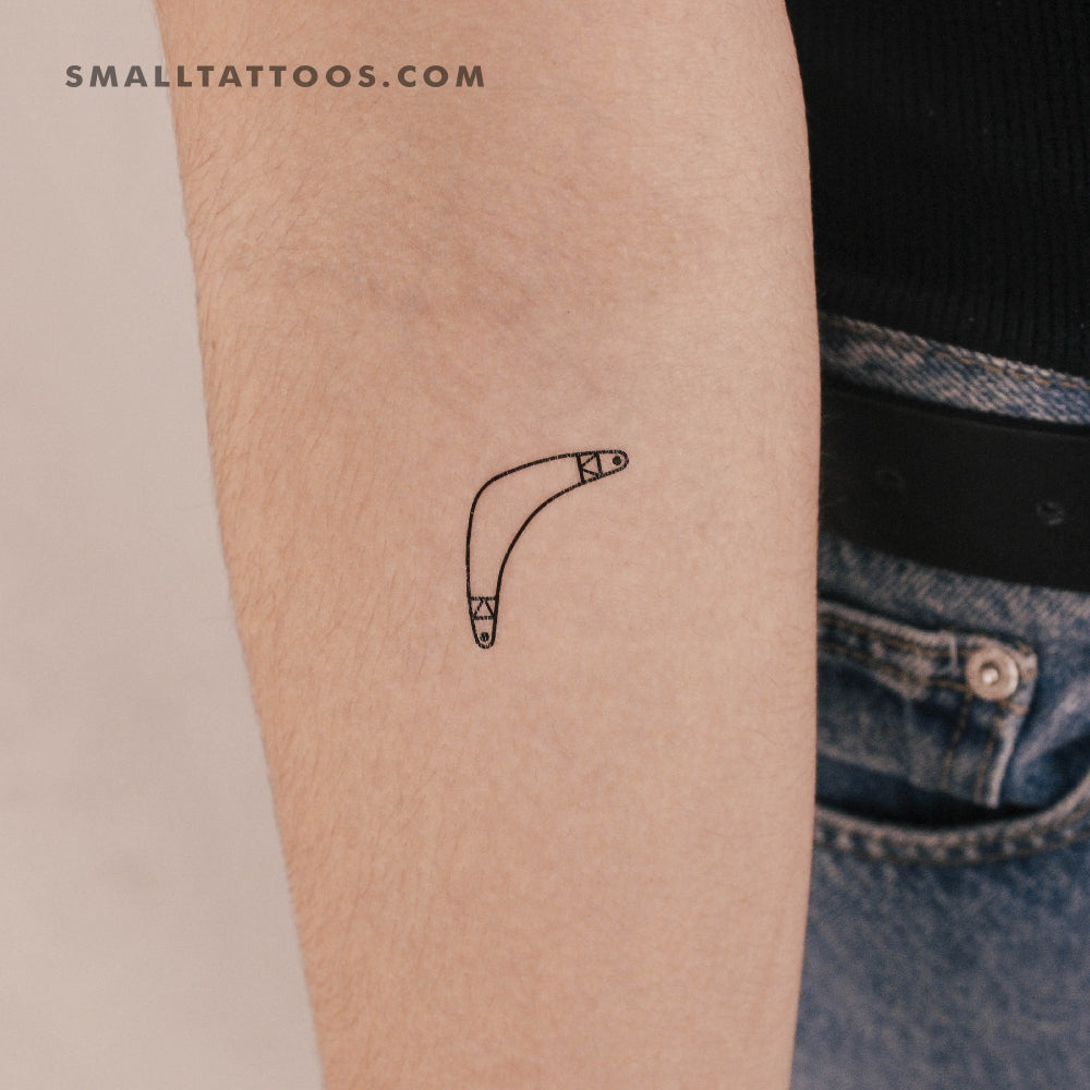Tatuaje temporal de bumerán - Juego de 3