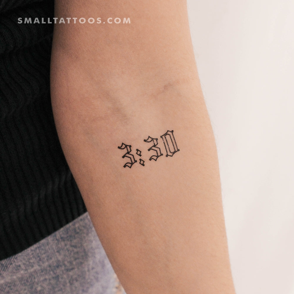 Tatuaje temporal 3:30 - Juego de 3