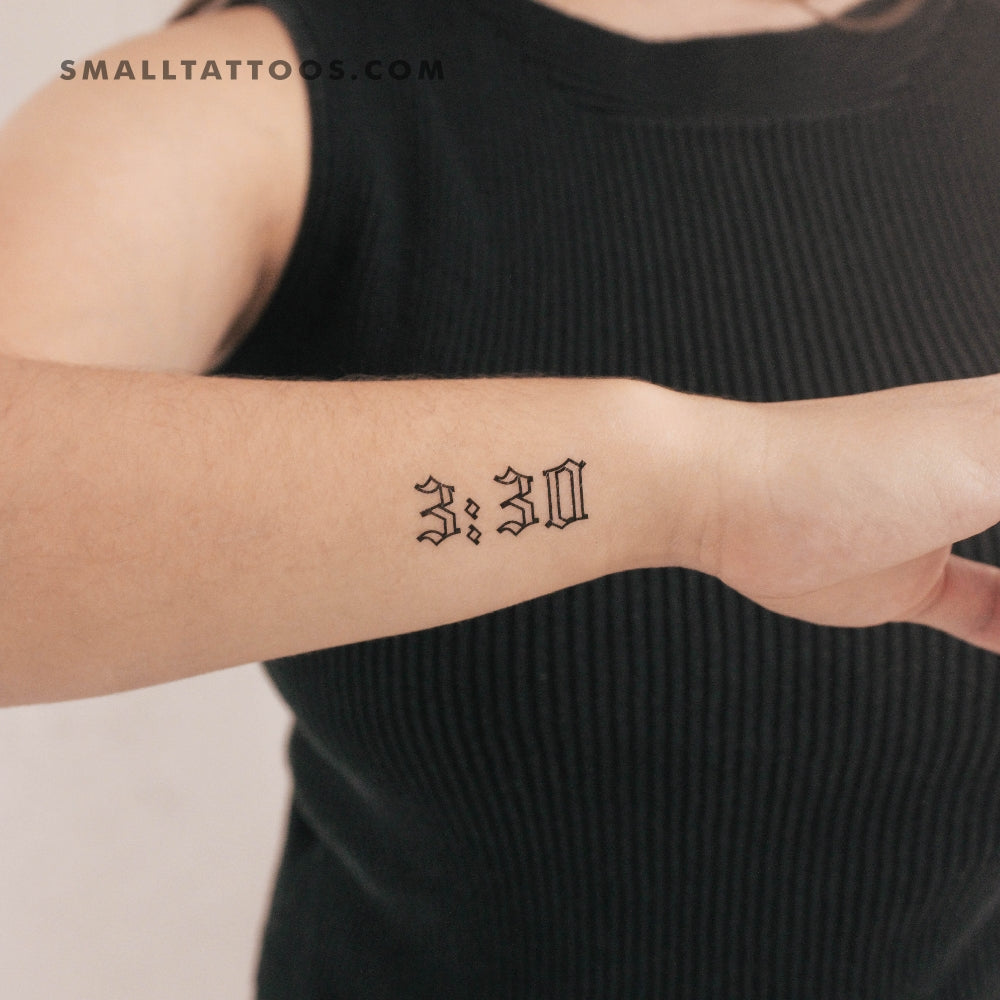 Tatuaje temporal 3:30 - Juego de 3