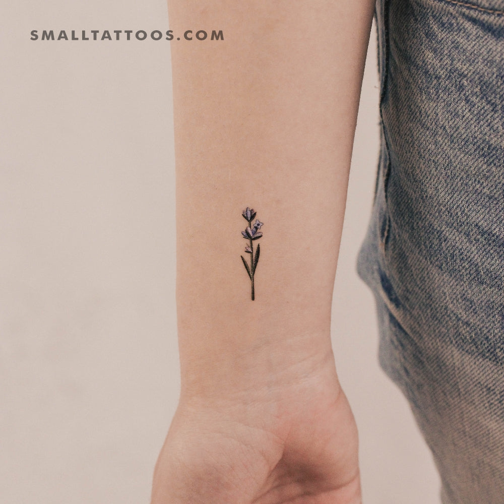 Tatuaje temporal de lavanda de Ann Lilya (juego de 3)
