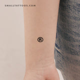 Registered Trademark Symbol Temporary Tattoo (Set of 3)