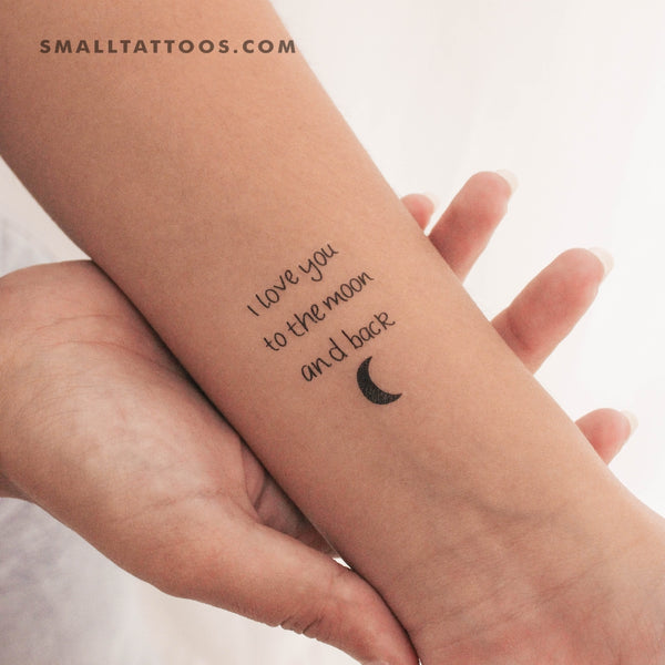 I Love You To The Moon And Back Temporary Tattoo (Set of 3)