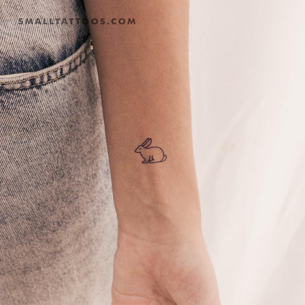 Tatuaje temporal de conejo de agua - Juego de 3