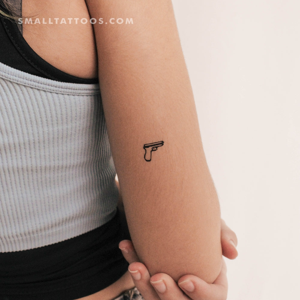 Tatuaje temporal de pistola Hailey - Juego de 3