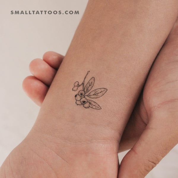 Blueberries Temporary Tattoo (Set of 3)