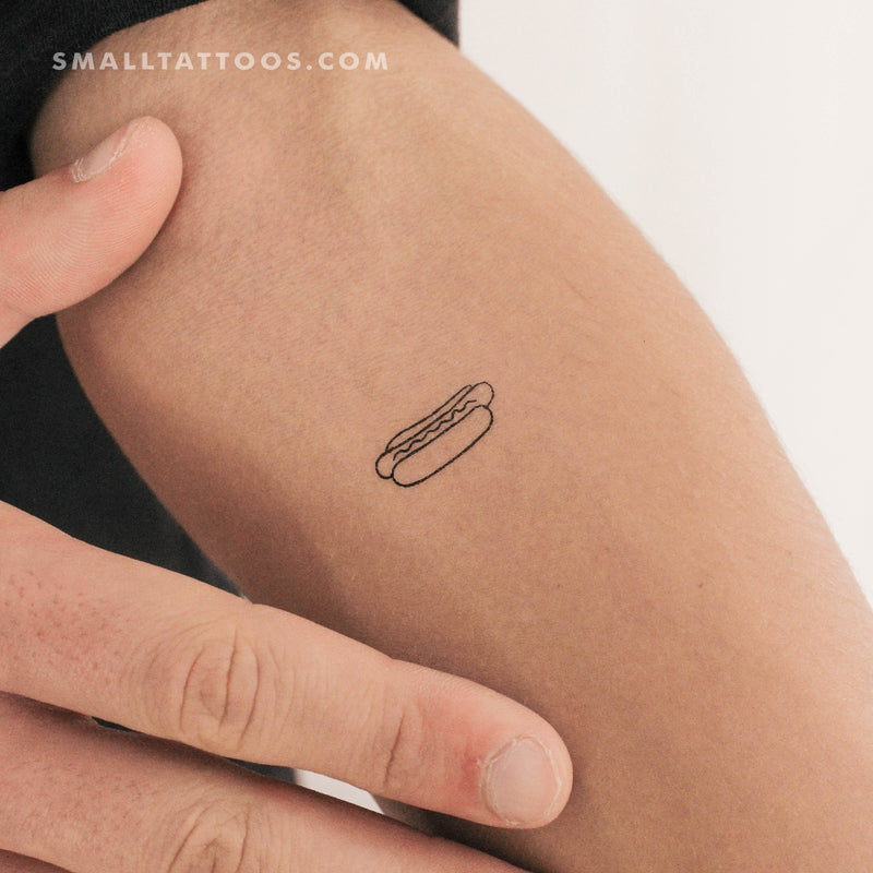 Hot Dog Temporary Tattoo (Set of 3)