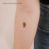 Watercolor Grapes Temporary Tattoo (Set of 3)