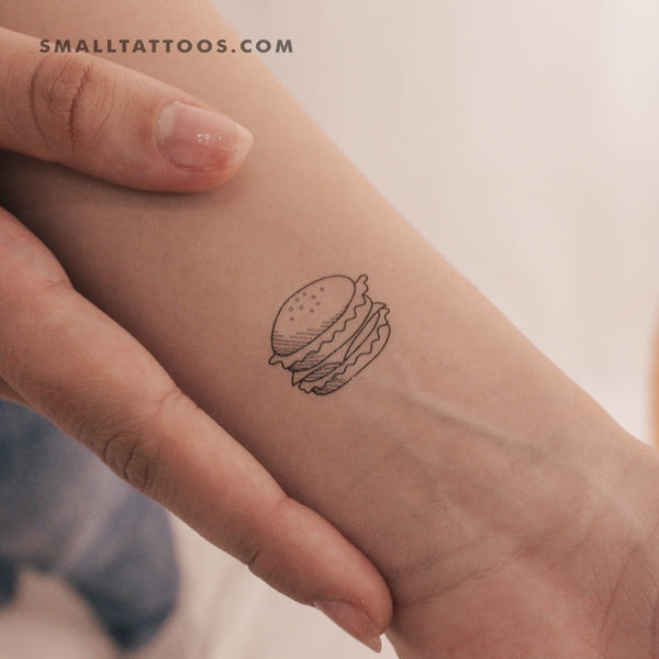 Hamburger Temporary Tattoo (Set of 3)