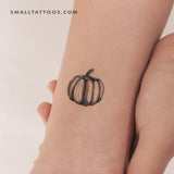 Pumpkin Temporary Tattoo (Set of 3)