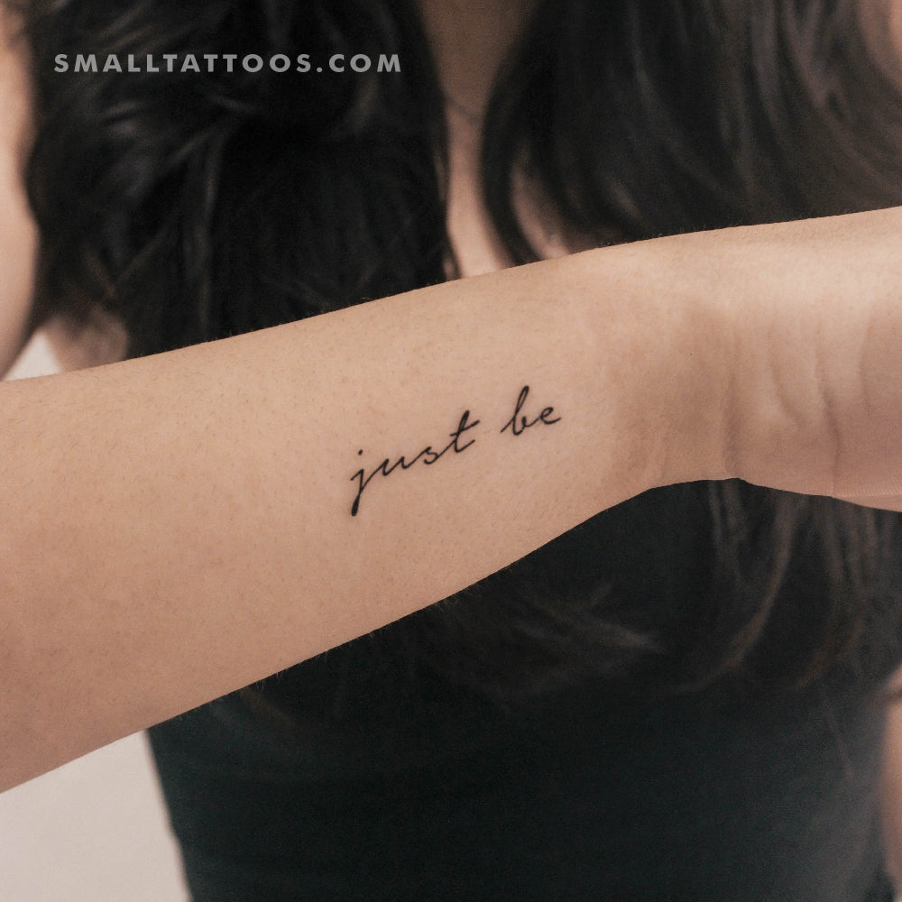 Tatuaje temporal "Just Be" (juego de 3)