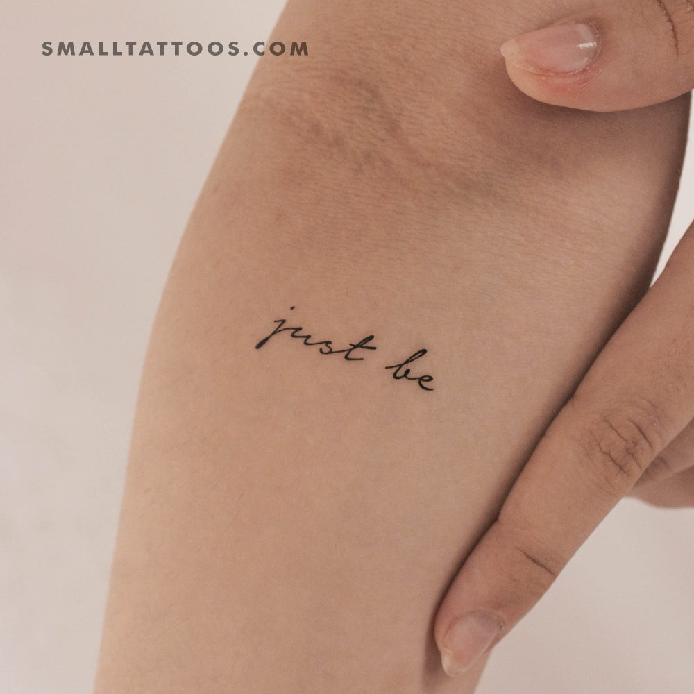 Tatuaje temporal "Just Be" (juego de 3)