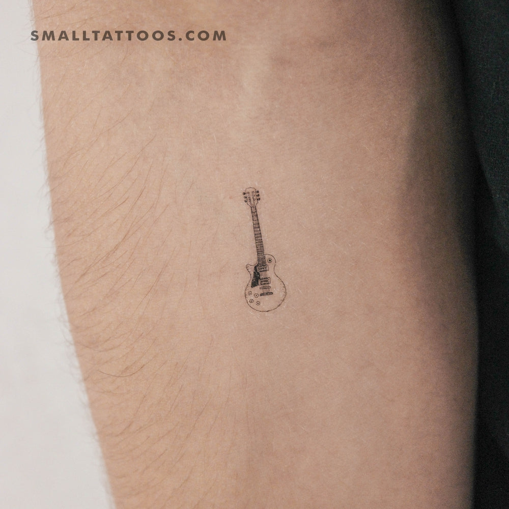 Electric Guitar Temporary Tattoo (Set of 3)