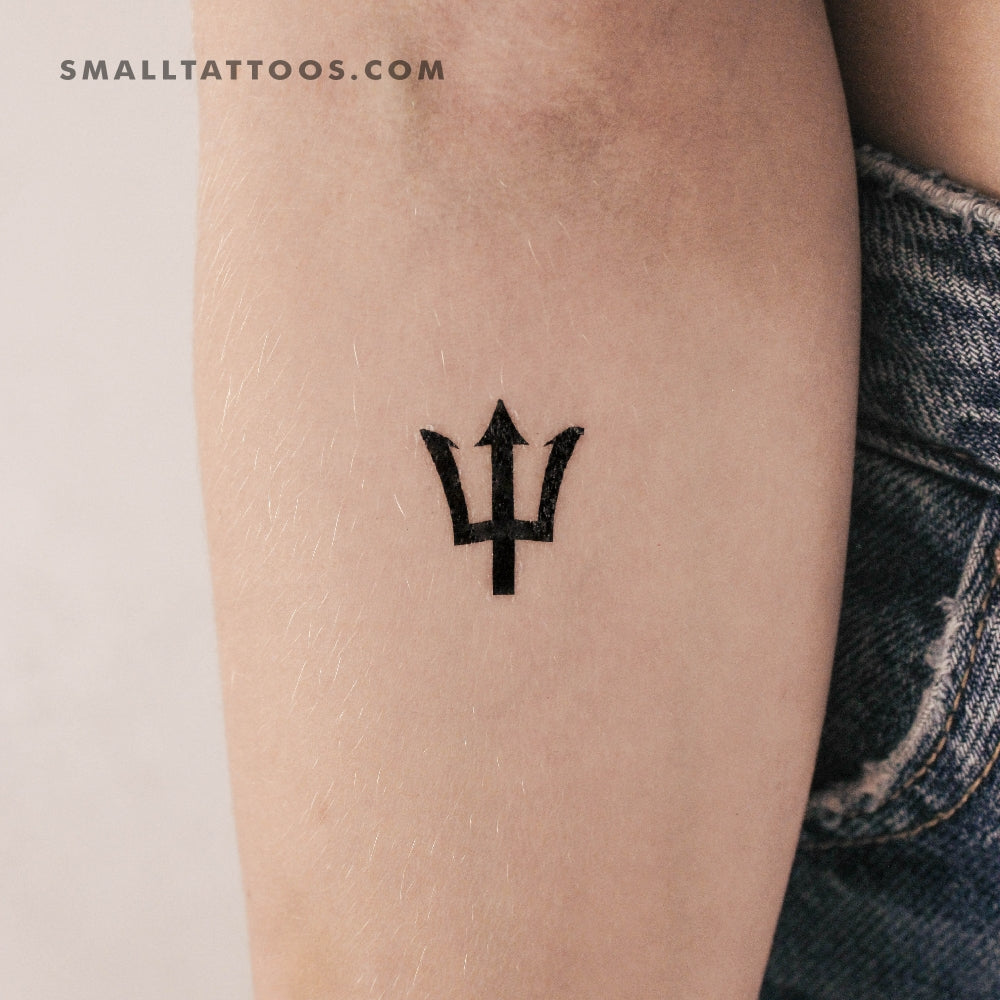 Tatuaje temporal del tridente de Barbados (juego de 3)
