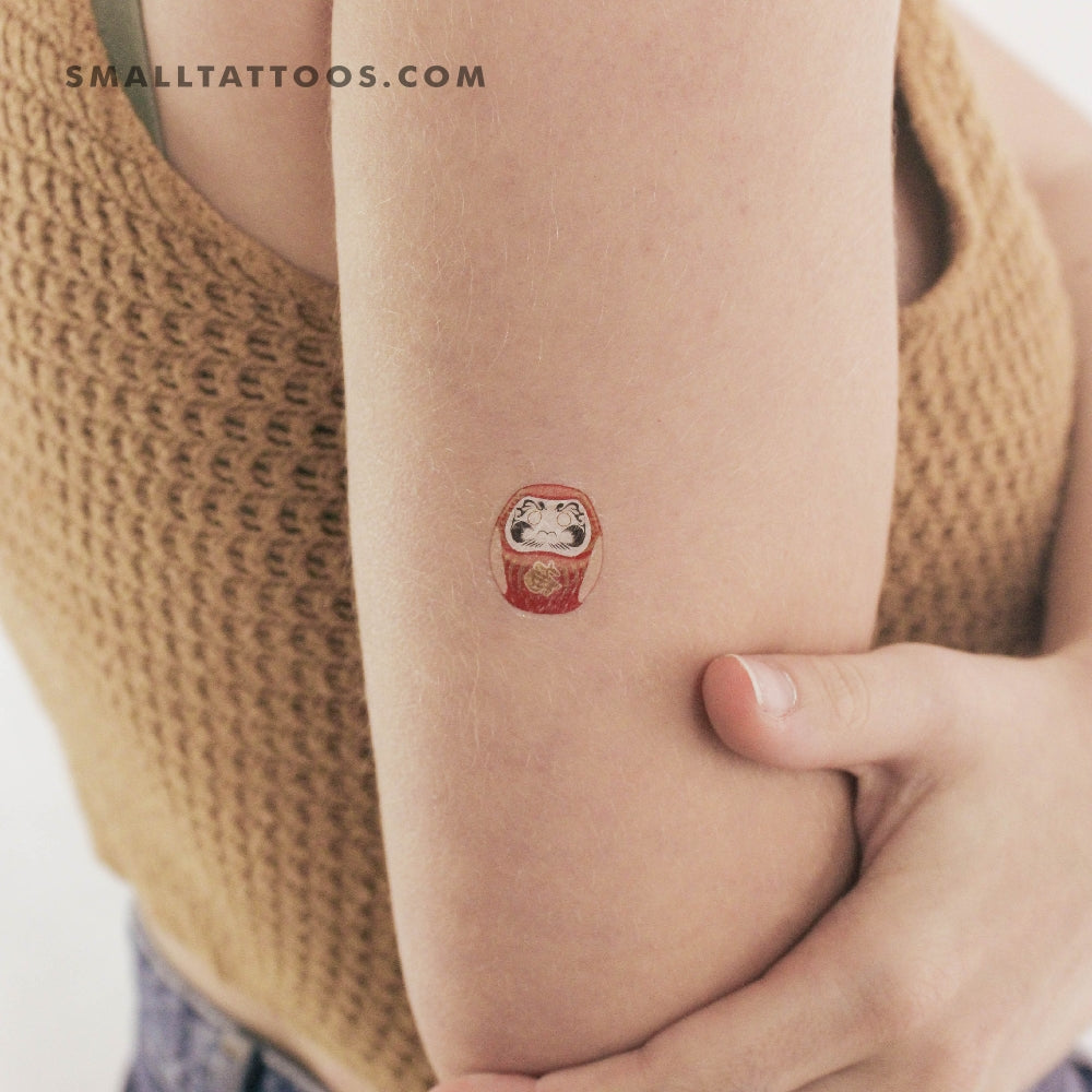 Tatuaje temporal de muñeca Daruma (juego de 3)