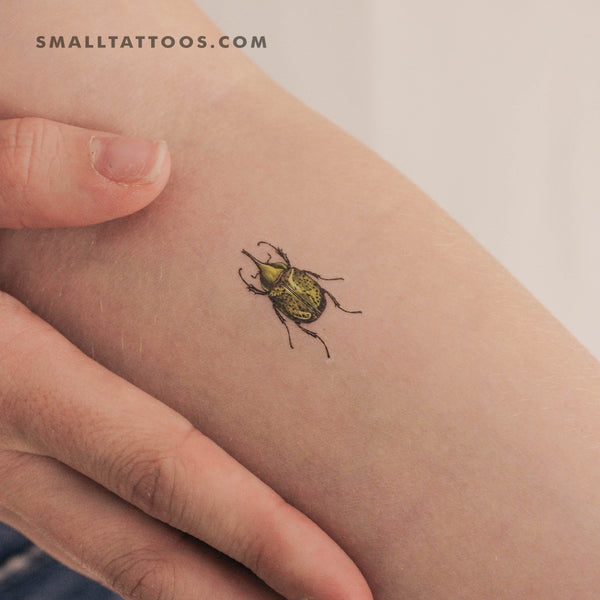 Hercules Beetle Temporary Tattoo (Set of 3)