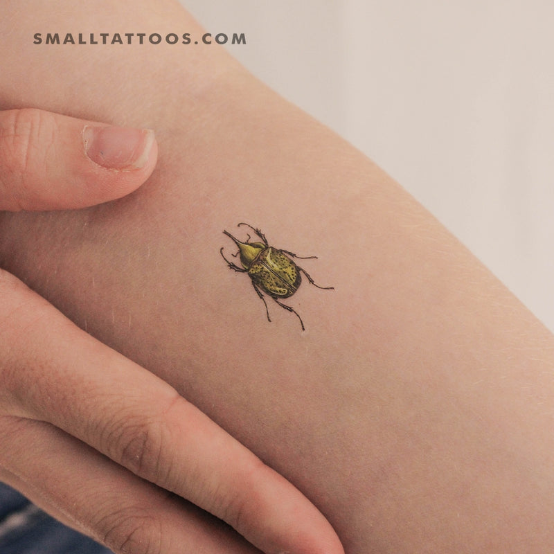 Hercules Beetle Temporary Tattoo (Set of 3)