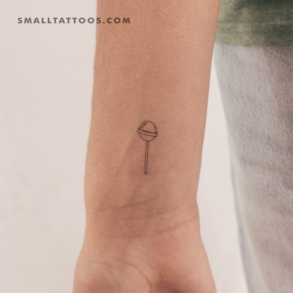 Tatuaje temporal de piruleta (juego de 3)