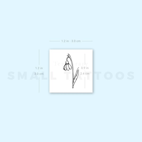 Small Snowdrop Temporary Tattoo (Set of 3)