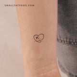 Surf Travel Heart Temporary Tattoo (Set of 3)